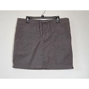 Vtg Y2K Gap Utility Cotton Drawstring Button Fly Short Skirt Size Large Classic